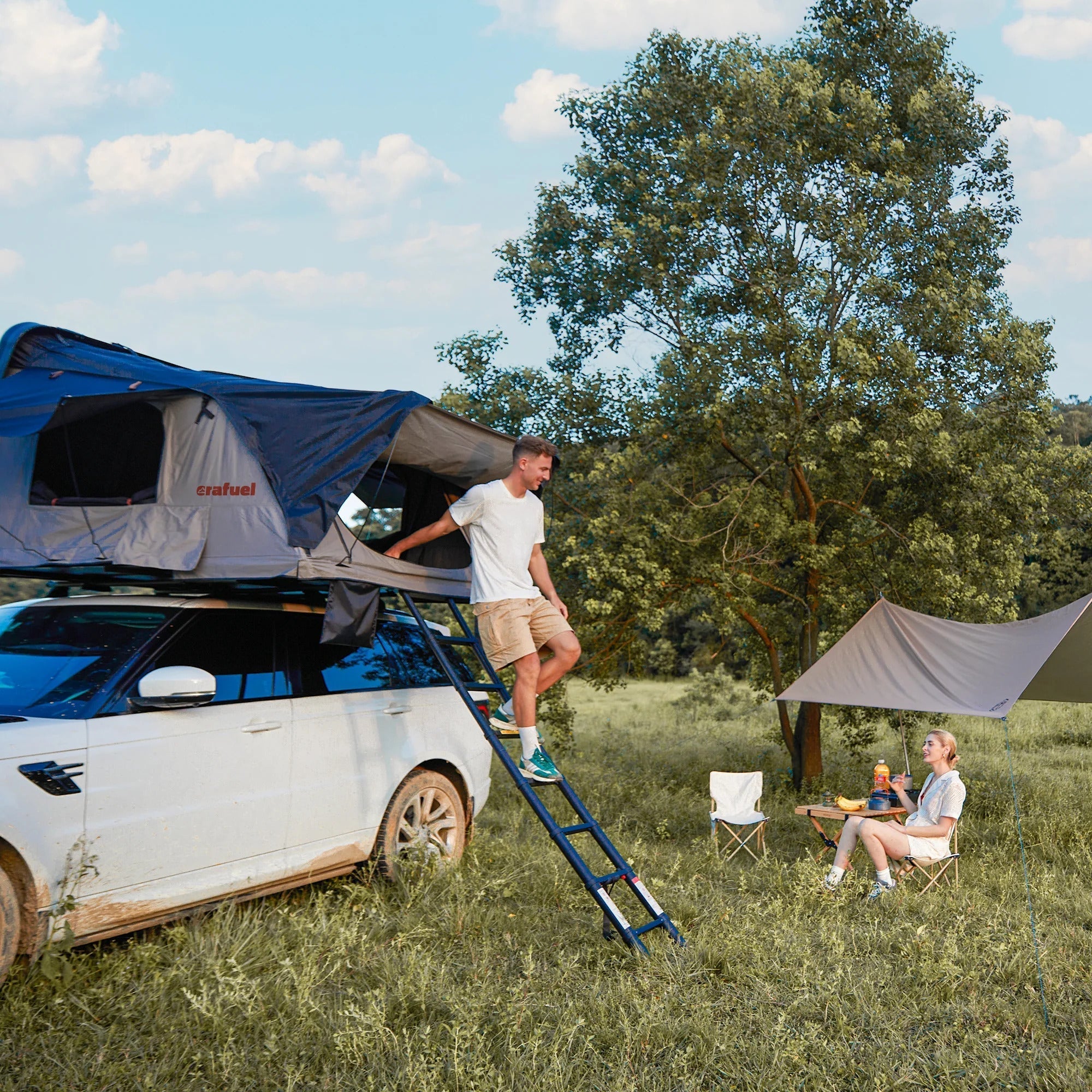 Tente de Toit à Coque En Aluminium - 4 Personnes