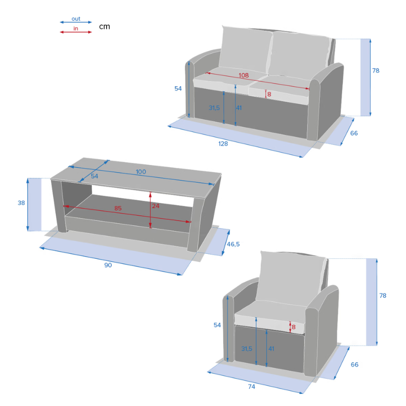 Salon de jardin HAVANA - 4 places