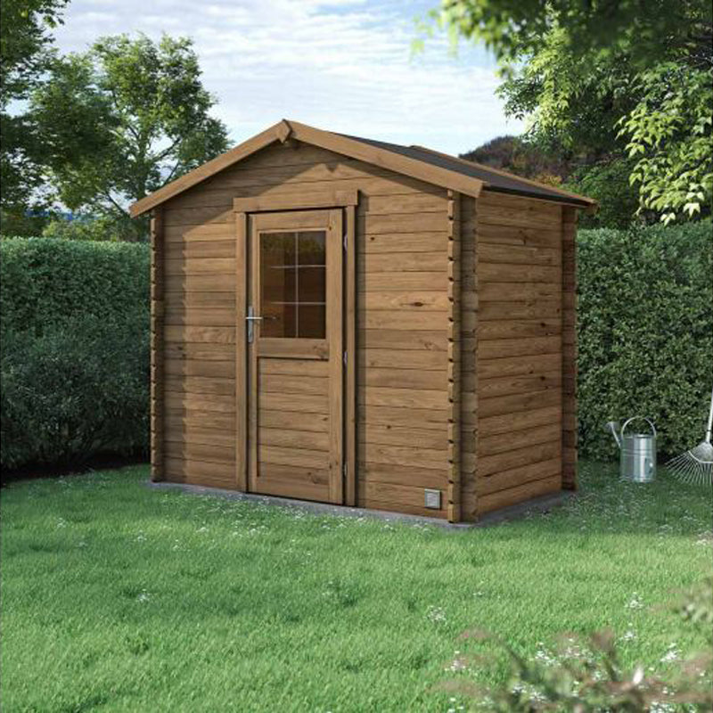Abri de jardin NICO en bois traité - 2,8m² - 248x148cm