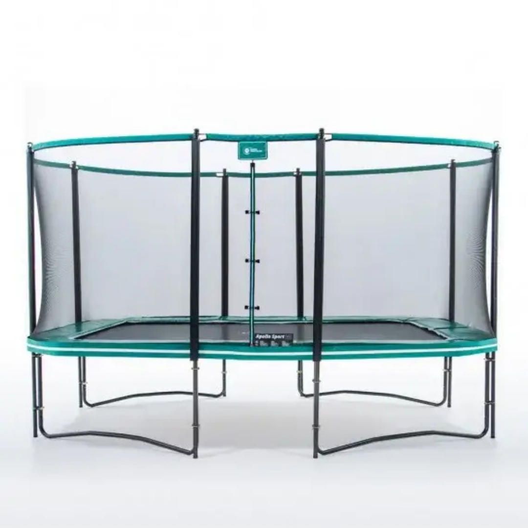 Trampolino rettangolare da 400 cm con rete di sicurezza 