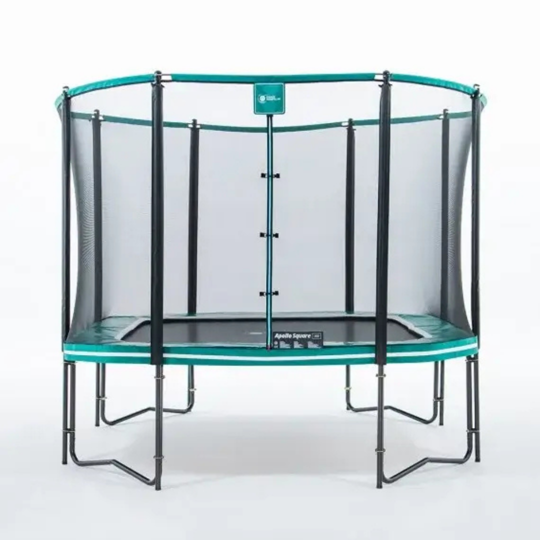 Trampolino quadrato da 300 cm con rete di sicurezza 