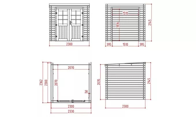 Capanno da giardino MEGEVE - 4,26 m²