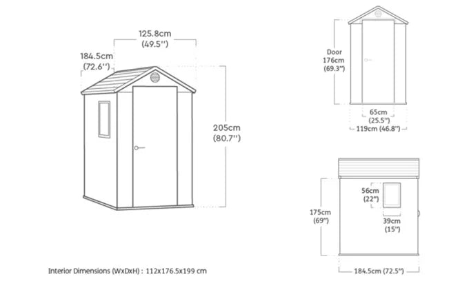 Casetta da giardino DARWIN - 2m²