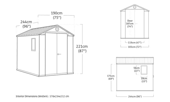 Capanno da giardino DARWIN - 4,5 m²