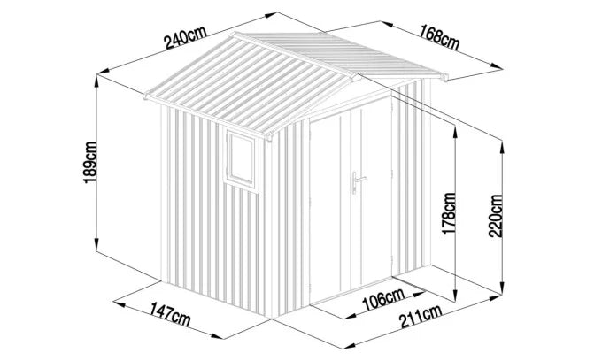 Amy A Garden Shed - 3,10 m²