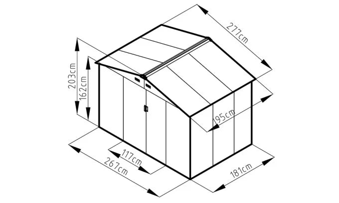 Casetta da giardino ARCHER C - 5,40 m²