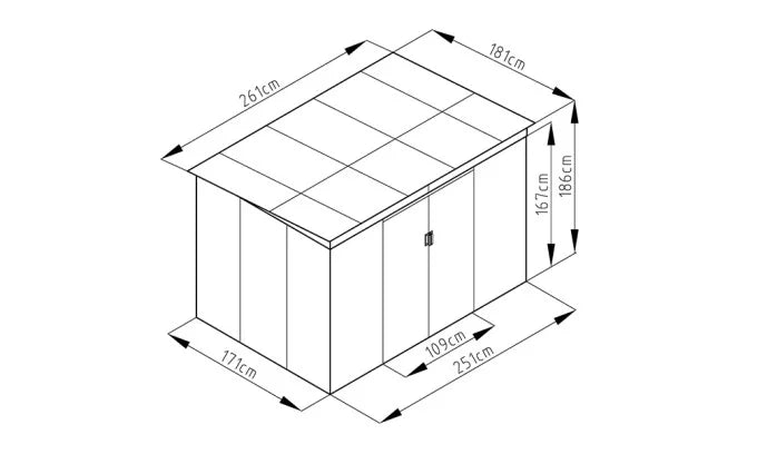 Pensilina metallica SKY C - 4,72 m²