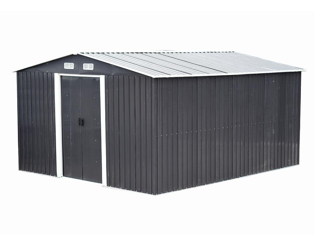 Abri de Jardin en Acier Galvanisé Gris 12,5 m²