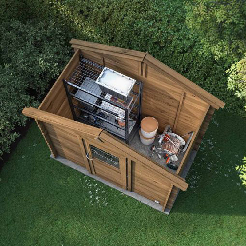 Abri de jardin NICO en bois traité - 2,8m² - 248x148cm